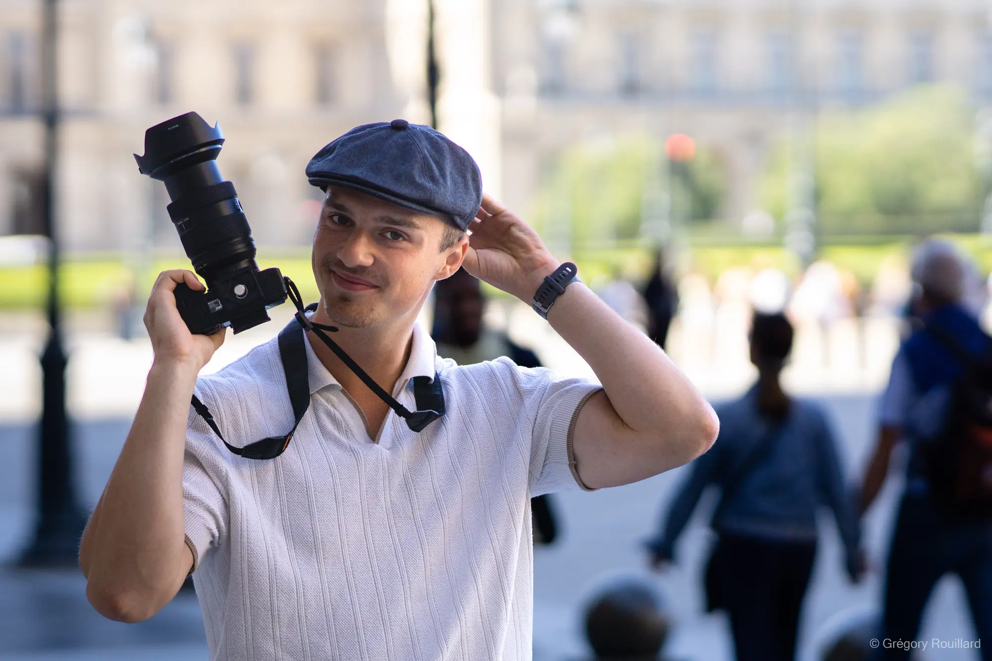 Grégory Rouillard avec son appareil photo